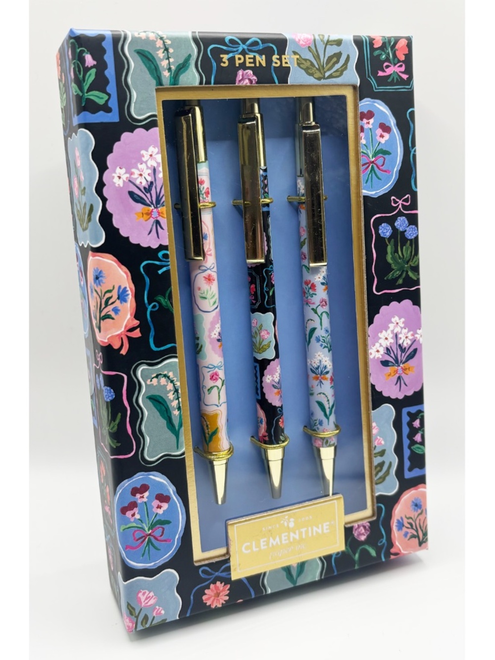 NWT Clementine Paper Inc. Floral pen set